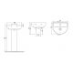 Κρεμαστός Νιπτήρας Πορσελάνης 45x35cm Cerastyle 003100-u61 Λευκό Παιδικό Κρεμαστός Νιπτήρας Πορσελάνης 45x35cm Cerastyle 003100-u61 Λευκό Παιδικό